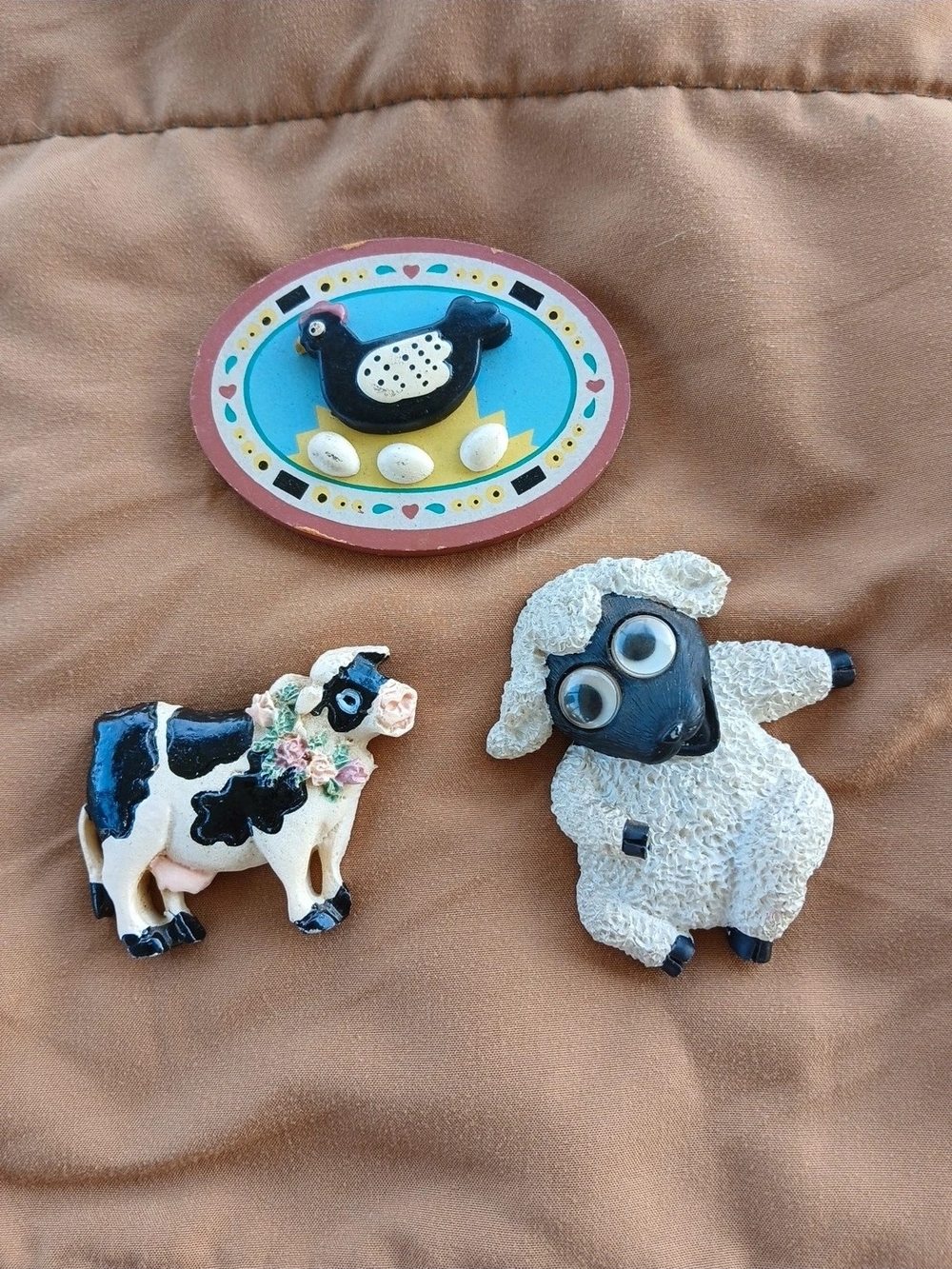 3 Vintage Fridge Magnents